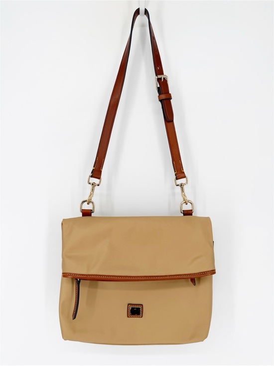 Dooney & Bourke Handbags - Dooney & Bourke Wayfarer Nylon Flapover Crossbody Taupe